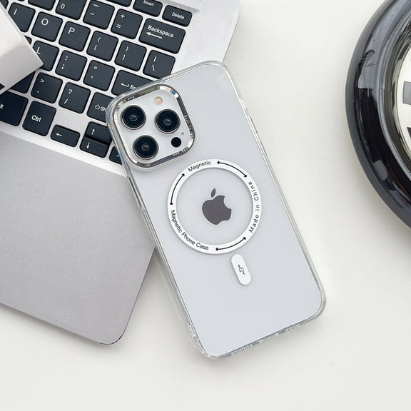 Crystal Clear Case for iPhone 12 Pro Max, Magnetic Cover Compatible with MagSafe Wireless Charging, Hybrid Rugged PC + TPU Dustproof Shockproof Lens Protection Case for iPhone 12 Pro Max,Clear