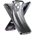 thumbnail image 1 of Crystal Clear Case for iPhone 12 Pro Max, [Not Yellowing] [Camera Protection] [Military Grade Drop Tested] Transparent Shockproof Protective Phone Case Soft Silicone Slim Cover, 6.7", Black, 1 of 18