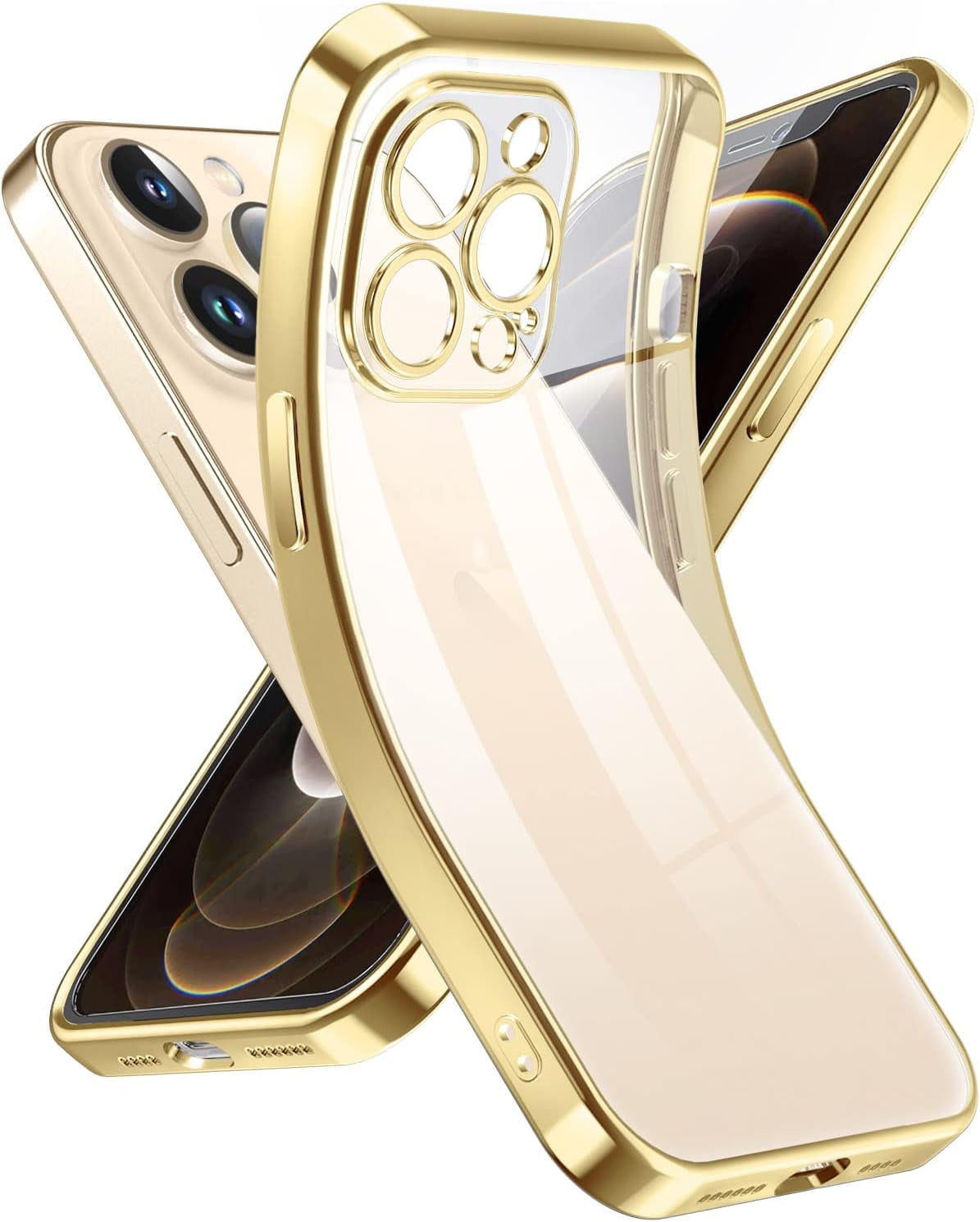 CANSHN Clear IPhone 12/12 Pro Case - Military Drop Protection & Anti-Yellowing Design