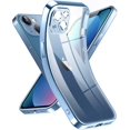 thumbnail image 1 of Crystal Clear Case for iPhone 13 Mini, [Not Yellowing] [Camera Protection] [Military Grade Drop Tested] Transparent Shockproof Protective Phone Case Soft Silicone Slim Cover, 5.4 inch, Blue, 1 of 18