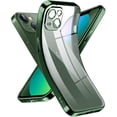 thumbnail image 1 of Crystal Clear Case for iPhone 13 Mini, [Not Yellowing] [Camera Protection] [Military Grade Drop Tested] Transparent Shockproof Protective Phone Case Soft Silicone Slim Cover, 5.4", Deep Green, 1 of 17