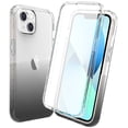 thumbnail image 1 of Crystal Clear Case for iPhone 14, Gradient Design with Built-in Screen Protector Shockproof Anti-Yellowing Case for iPhone 14, Military Grade Protection Phone Cover, Black, 1 of 6