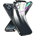 thumbnail image 1 of Crystal Clear Case for iPhone 14, [Not Yellowing] [Camera Protection] [Military Grade Drop Tested] Transparent Shockproof Protective Phone Case Soft Silicone Slim Cover, 6.1 inch, Black, 1 of 16