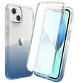 thumbnail image 1 of Crystal Clear Case for iPhone 14 Plus, Gradient Design with Built-in Screen Protector Shockproof Anti-Yellowing Case for iPhone 14 Plus, Military Grade Protection Phone Cover, Blue, 1 of 6