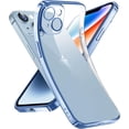 thumbnail image 1 of Crystal Clear Case for iPhone 14 Plus, [Not Yellowing] [Camera Protection] [ Grade Drop Tested] Transparent Shockproof Protective Phone Case Soft Silicone Slim Cover, 6.7 inch, Blue, 1 of 17