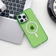 thumbnail image 1 of Crystal Clear Case for iPhone 14 Pro Max, Magnetic Cover Compatible with MagSafe Wireless Charging, Hybrid Rugged PC + TPU Dustproof Shockproof Lens Protection Case for iPhone 14 Pro Max,Green, 1 of 10