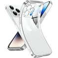 thumbnail image 1 of Crystal Clear Case for iPhone 14 Pro Max, [Not Yellowing] [Camera Protection] [Military Grade Drop Tested] Transparent Shockproof Protective Phone Case Soft Silicone Slim Cover, 6.7", Silver, 1 of 15