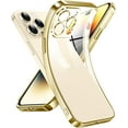 thumbnail image 1 of Crystal Clear Case for iPhone 14 Pro Max, [Not Yellowing] [Camera Protection] [Military Grade Drop Tested] Transparent Shockproof Protective Phone Case Soft Silicone Slim Cover, 6.7", Gold, 1 of 15