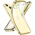 thumbnail image 1 of Crystal Clear Case for iPhone 15 Plus, [Not Yellowing] [Camera Protection] [Military Grade Drop Tested] Transparent Shockproof Protective Phone Case Soft Silicone Slim Cover, 6.7", Gold, 1 of 8