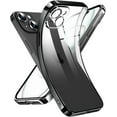 thumbnail image 1 of Crystal Clear Case for iPhone 15 Plus, [Not Yellowing] [Camera Protection] [Military Grade Drop Tested] Transparent Shockproof Protective Phone Case Soft Silicone Slim Cover, 6.7", Black, 1 of 12