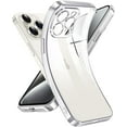 thumbnail image 1 of Crystal Clear Case for iPhone 15 Pro Max, [Not Yellowing] [Camera Protection] [Military Grade Drop Tested] Transparent Shockproof Protective Phone Soft Silicone Slim Cover, 6.7", Silver, 1 of 16
