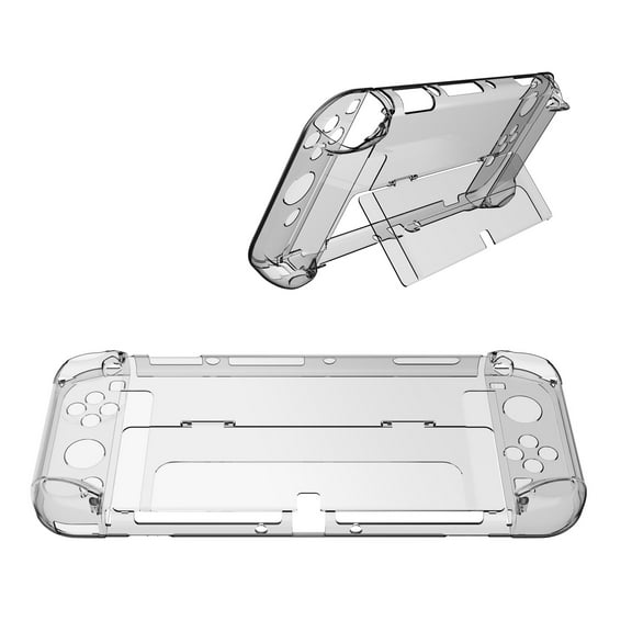 Crystal Clear Cover Case Compatible with Nintendo Switch OLED Model and Joy-Cons Controller-Transparent
