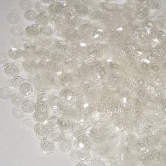 Crystal Clear Cup Sequins 6mm Transparent See-Thru Made in USA