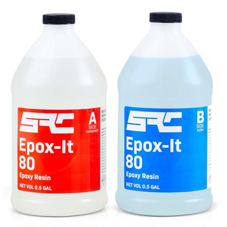 Epox-It 80, 1 Gallon Multi-Purpose High Gloss Clear Epoxy Resin Kit Perfect for Beginners and Experts, Coating, Bar Top, Countertop, Tabletop, Crystal Clear Formula for Jewelry Art, Laminating
