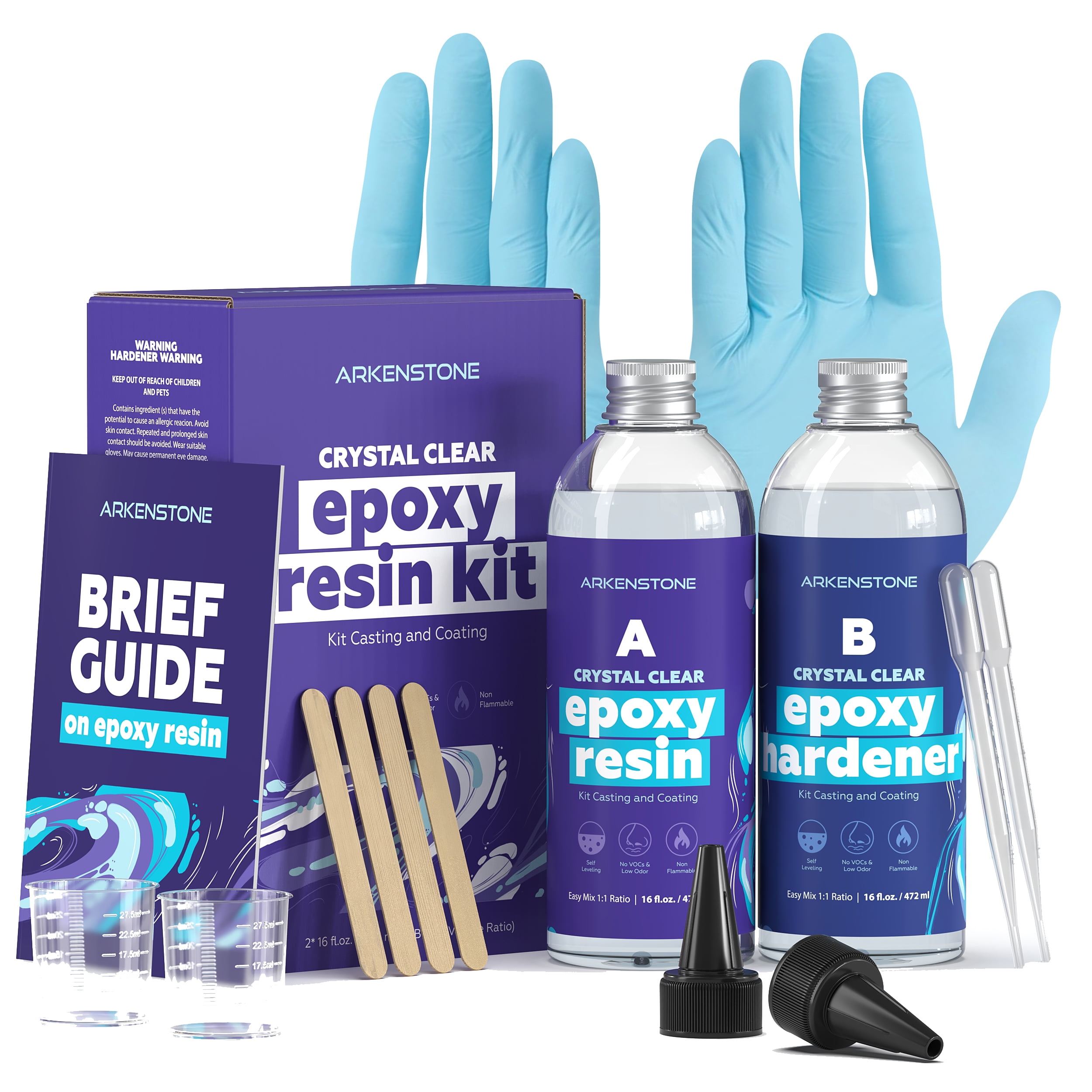 Crystal Clear Epoxy Resin Kit - 32 Oz - For Arts and Crafts