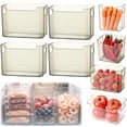 Crystal Clear Freezer Storage Bins 4 Pack Clear Plastic Bins for ...