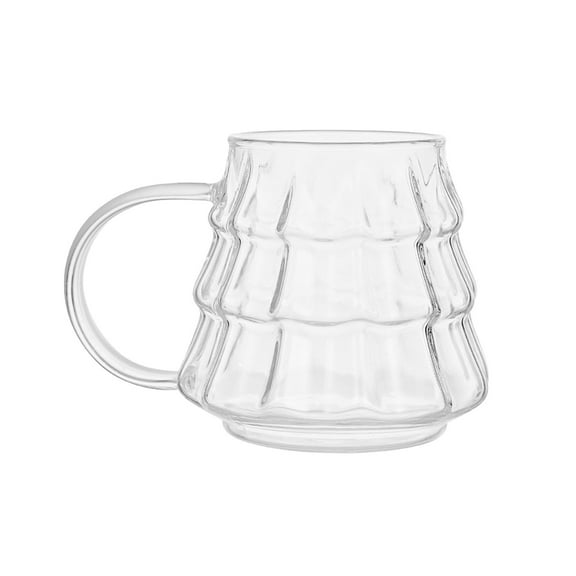 Crystal Clear Glass Coffee Mug with Handle, Elegant Americano and Iced Drink Cup for Home Use, Ideal for Showcasing Beverage Layers and Adding Sophistication to Social Gatherings