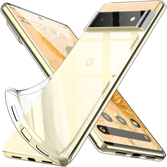 Crystal Clear Google Pixel 6 Pro Case.Soft Slim Fit Transparent Plastic TPU Protective Silicone Cover Phone Cases for Google Pixel 6 Pro [Slim Thin & Comfort Grip] [Shockproof]