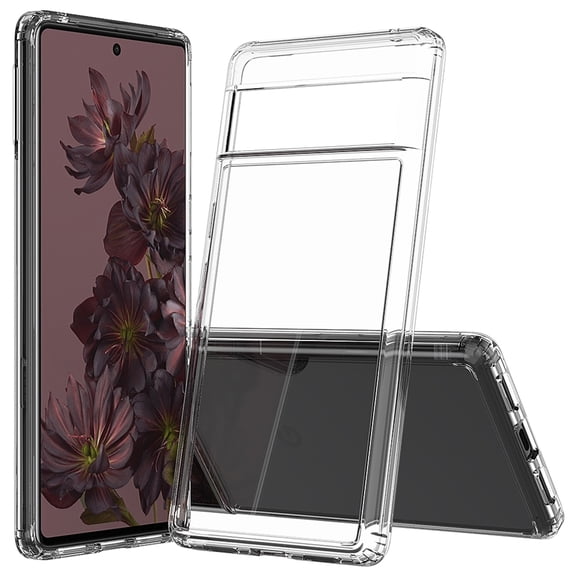Crystal Clear for Google Pixel 7 Pro Case, [Drop Protection] [Anti-Fingerprint] Acrylic Back with Non-Slip Soft TPU Edge, Shockproof Phone Case Cover for Google Pixel 7 Pro Case, Clear