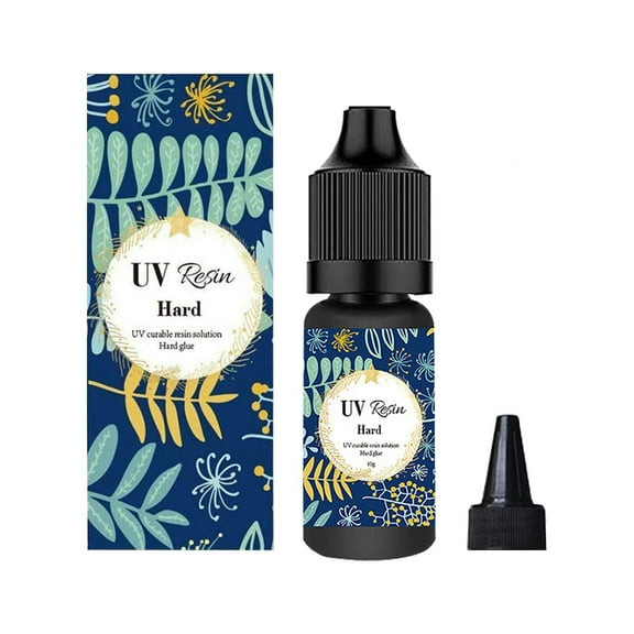 Crystal Clear Hard UV Resin Upgraded Formula Ultraviolet Fast Curing for Jewelry Making Craft Decoration, Hard Transparent Glue Solar Cure Sunlight Activated Resin (10ml)