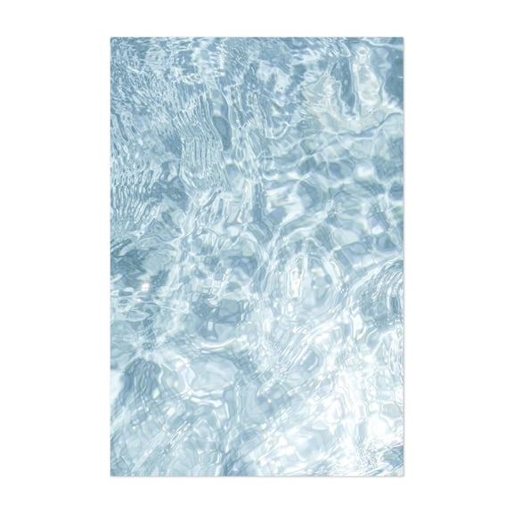 Crystal Clear - Italy Photography Abstract Water Waves Ocean Minimalist Coastal Nature Unframed Wall Art Print 20 x 28 inches