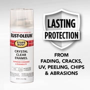 Crystal Clear, Rust-Oleum Stops Rust Protective Enamel Gloss Spray Paint-7701830, 12 oz