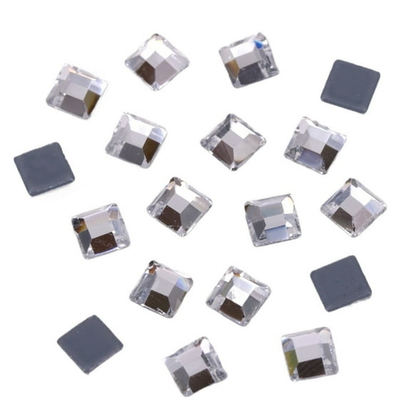 Crystal Clear Square Hotfix Rhinestones Iron On Flat Back Crystals