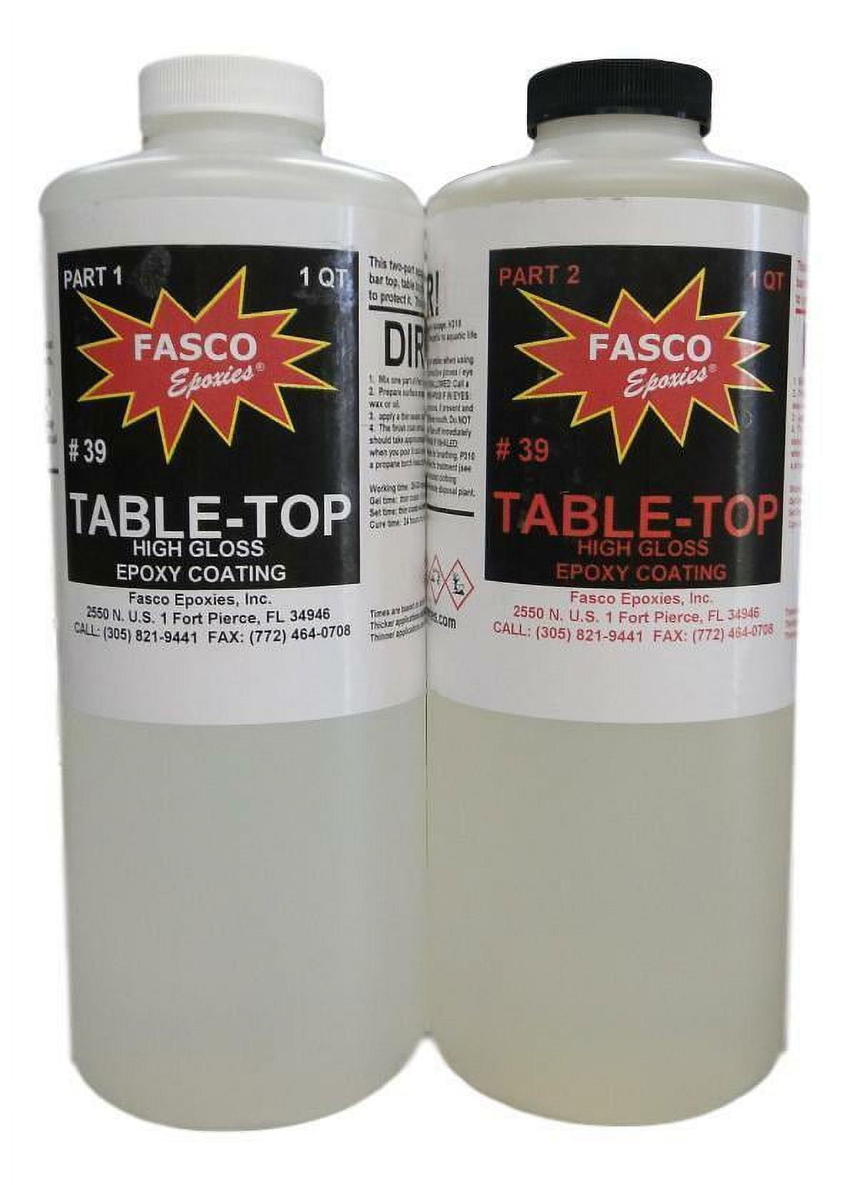 Crystal Clear Table Top Epoxy Resin 1/2 Gallon Kit, Great for Wood  projects Bar Tops River tables Tumblers Artist Quality