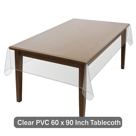 Crystal Clear Tablecloth Protector 60"X90" Oblong – Reusable Vinyl Co