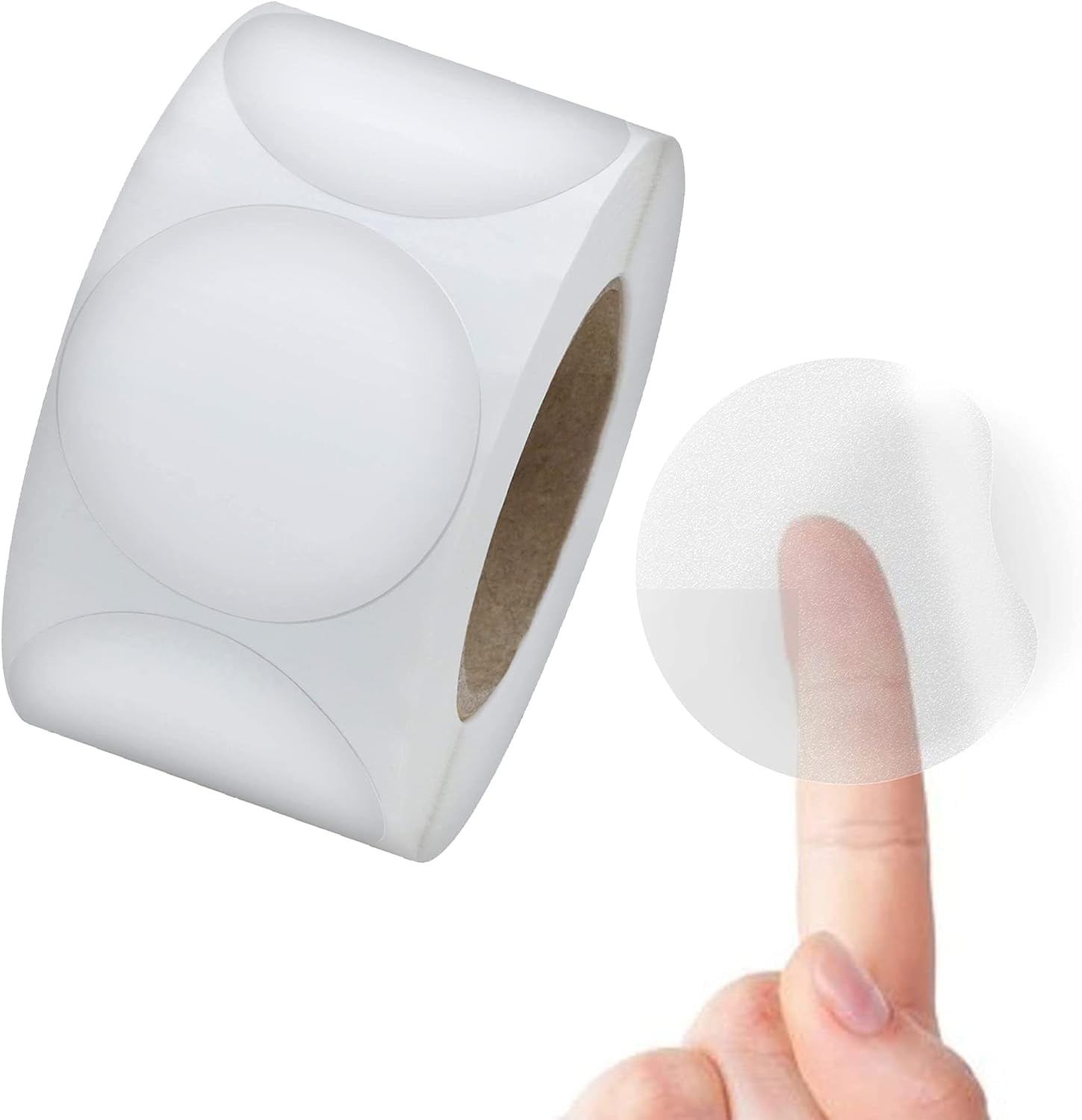 Crystal Clear Transparent 1.5" Round Stickers, Envelope Tab Sealer and ...