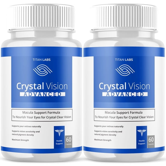 Crystal Clear Vision Advanced Formula Eye Health Supplement Pills for Vision Care 120 Capsules