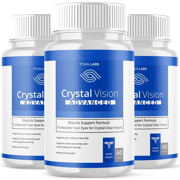 Crystal Clear Vision Advanced Formula Eye Health Supplement Pills for Vision Care 180 Capsules