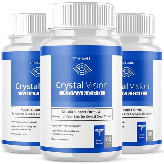 Crystal Clear Vision Advanced Formula Eye Health Supplement Pills for Vision Care 180 Capsules