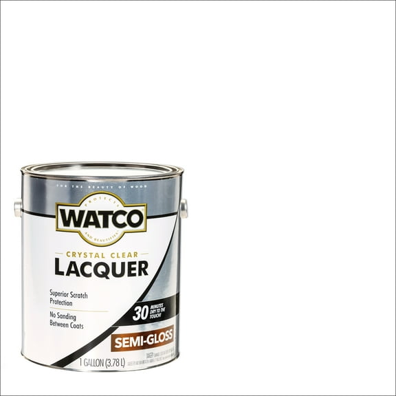 Crystal Clear, Watco Semi-Gloss Lacquer- Gallon, 1 Pack