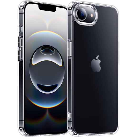 Crystal Clear for iPhone 16e Case 2025,[Not Yellowing] Military-Grade Protection [Fit for MagSafe] Slim Anti-Scratch Shockproof Transparent Phone Case for iPhone 16E Case-6.1"(Clear)