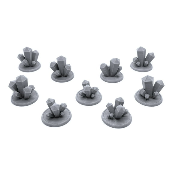 Crystal Clusters, Terrain Scenery for Tabletop 28mm Miniatures Wargame, 3D Printed and Paintable, EnderToys