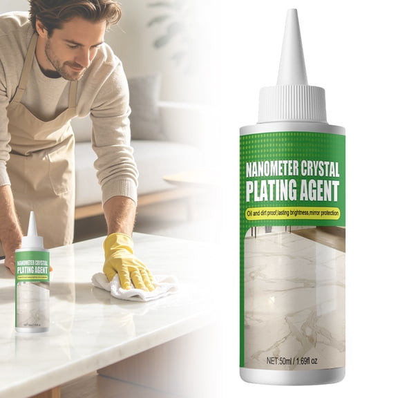 Crystal Coating Agent for Tile & Furniture, Granite Countertop Cleaner and Sealer with Protection, Quartz Marble Stone Polish Cleaner for Shine Effect, Fast Drying