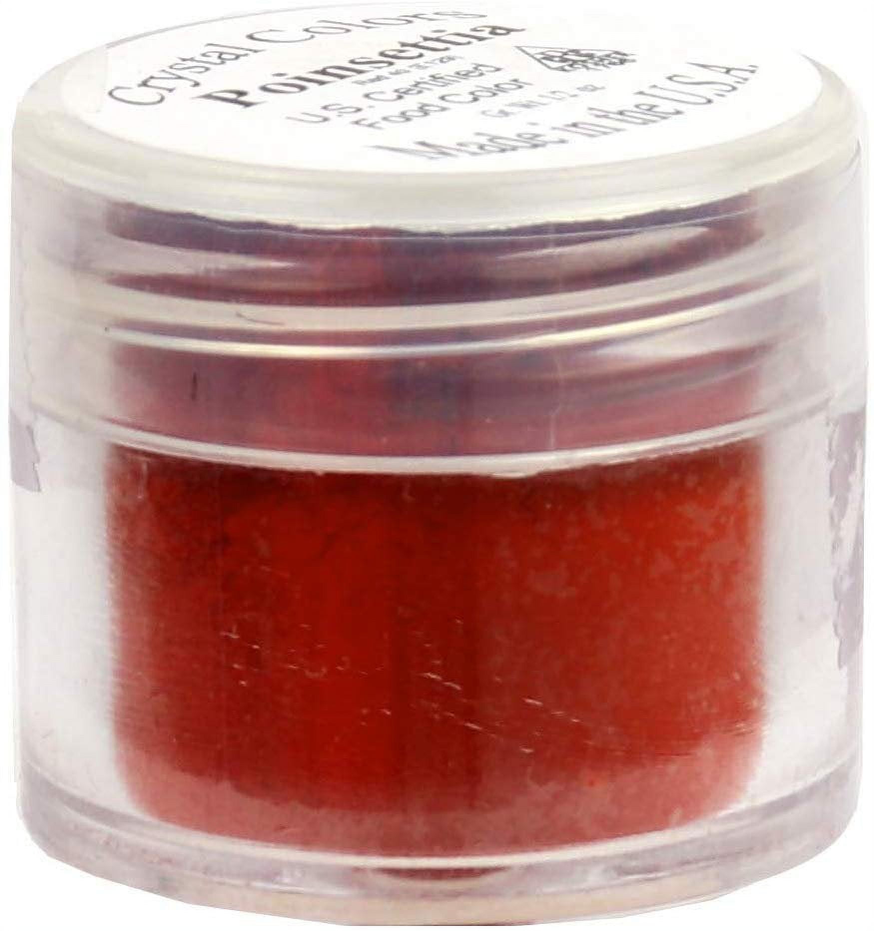 Crystal Color Powder Food Coloring, One Jar of 2.75 Grams Poinsettia