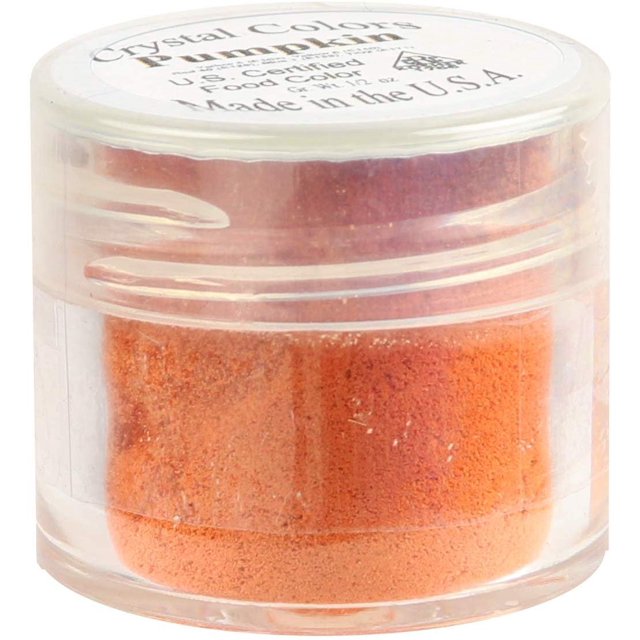 Crystal Color Powder Food Coloring, One Jar of 2.75 Grams Pumpkin