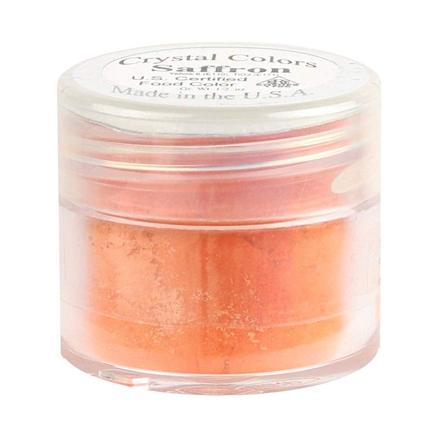 Crystal Color Powder Food Coloring, One Jar of 2.75 Grams Saffron