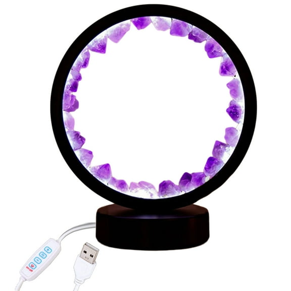 Crystal Column Night Lamp USB LED Night Light Healings Stone Light