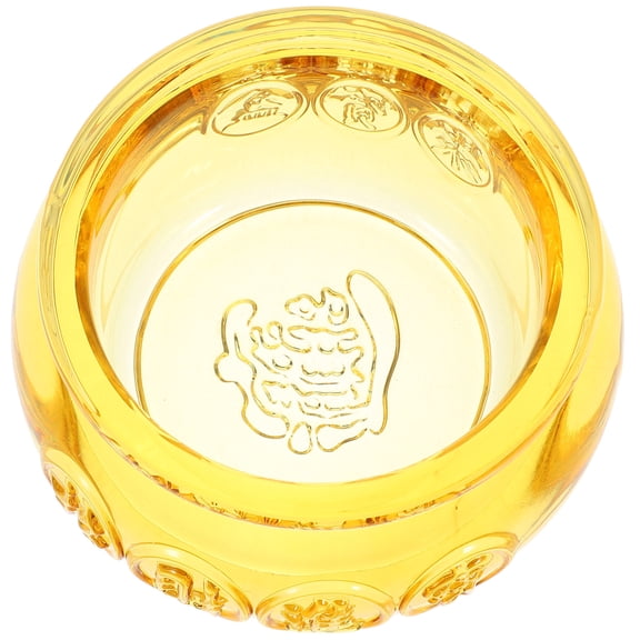 GAXIRE Table Decoration Crystal Cornucopia Golden Yellow Crystal 1Pack 3.93x3.93x2.16in