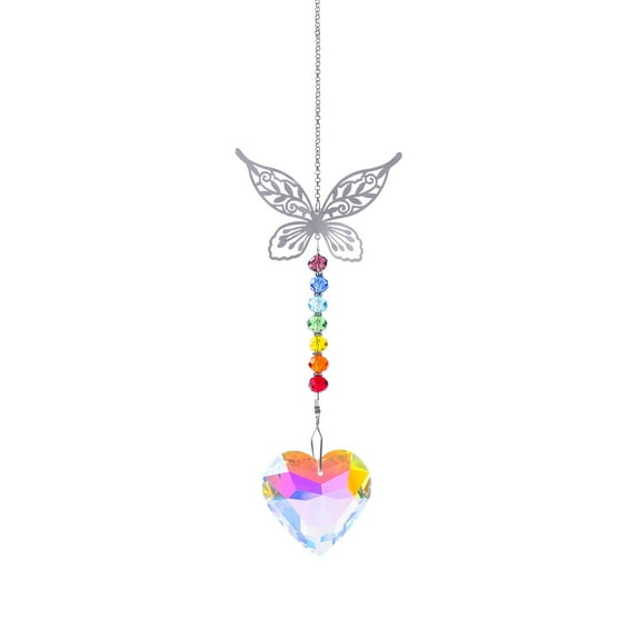 Crystal Crafts Suncatcher Wind Chime - Colorful Crystal Pendant for Home Garden Decor, Positive Energy Enhancer, Meaningful Gift Idea