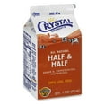 Crystal Creamery All Natural Half & Half, Dairy Cream, 1 Pint