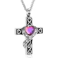 thumbnail image 1 of Crystal Cremation Jewelry Cross Urn Necklaces for Ashes for Women for Men, Retro Cross Keepsake Urn Memorial Necklace, 1 of 5