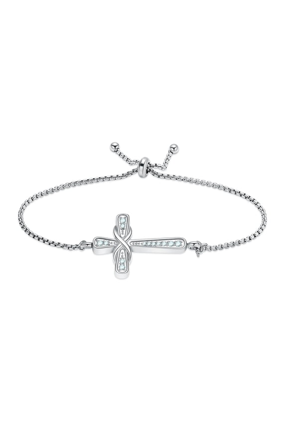 Crystal Cremation Urns Bracelet for Ashes Cross Memorial Urn Bangle Keepsake Religious Cross Ashes Jewelry