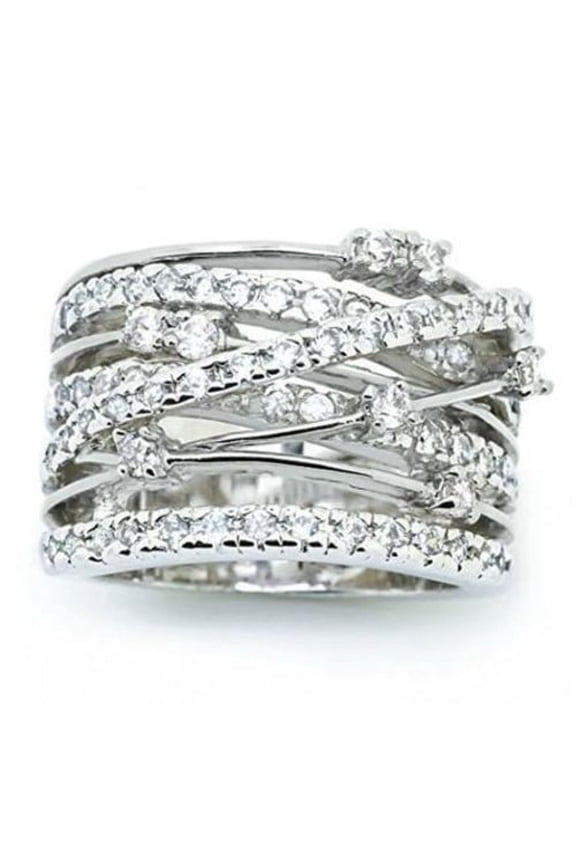 Crystal Crossover Ring