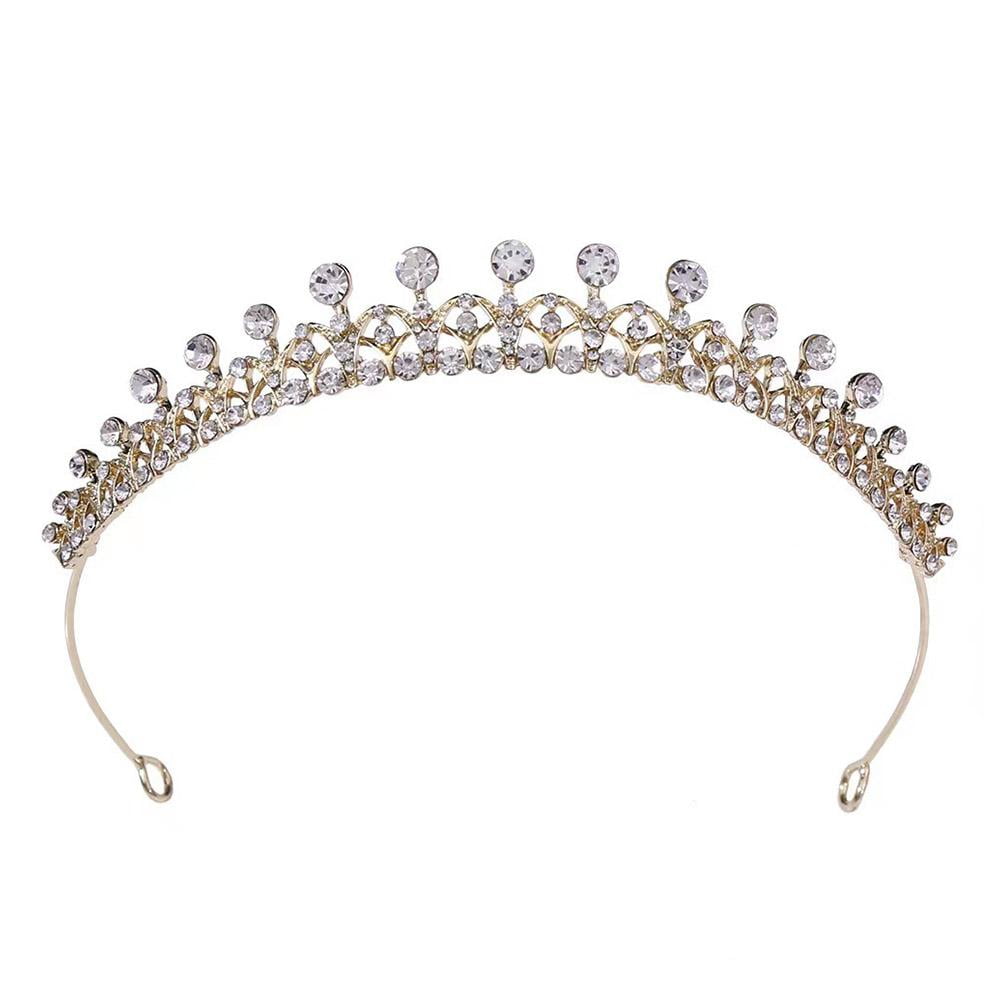 Crystal Crown Bridal Tiara Elegant Wedding Hair Accessories, Pearl — free download