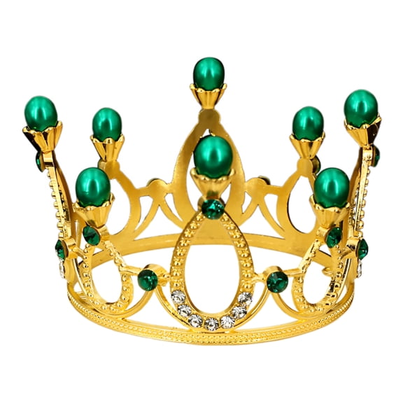 Crystal Crown Cake Topper Alloy Crown Cake Topper Sparkle Rhinestones Pearls Crown Cake Decoration for Birthday Party Wedding Baby Shower Type 4