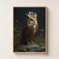 thumbnail image 1 of Crystal Crown Owl Wall Art Mystical Boho Zen Forest Decor, Unframed Paper Poster 8x10in, 1 of 4